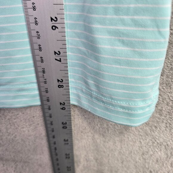 Mens Walter Hagen Blue & White Striped Golf Polo Shirt Short Sleeve Polyester M - Picture 7 of 9